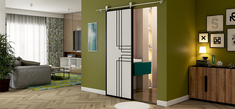 sliding bathroom door installation in La Presa
